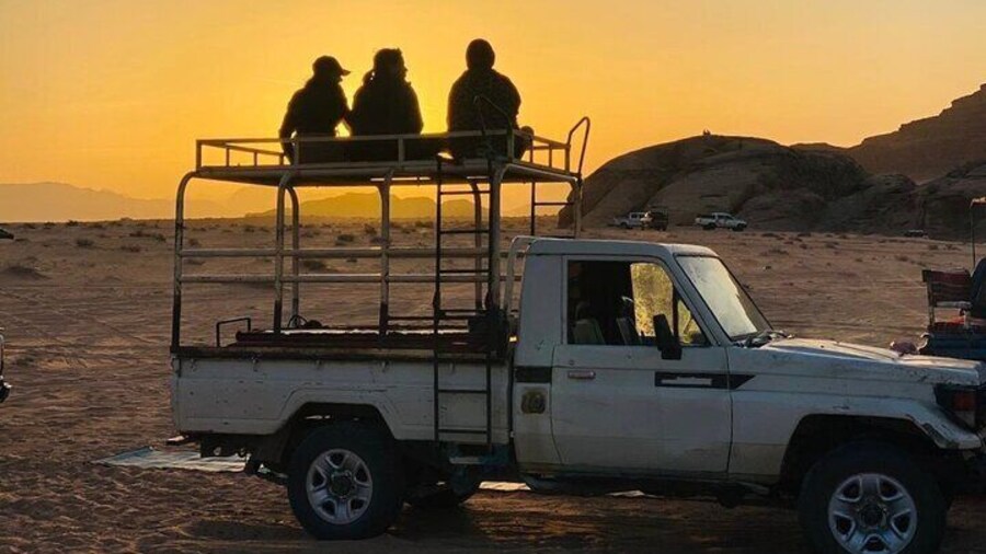 Enjoying the sunset with the best views of Wadi Rum