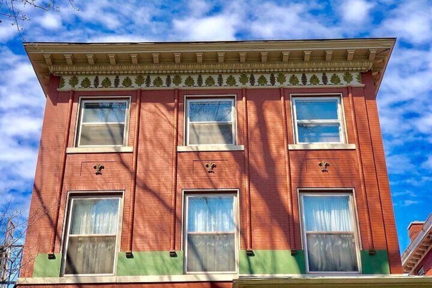 The William Bridges House on Millionaires Row sport tobacco leaf motifs.