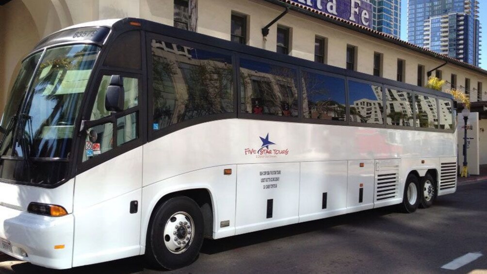 A tour bus in Ensenada