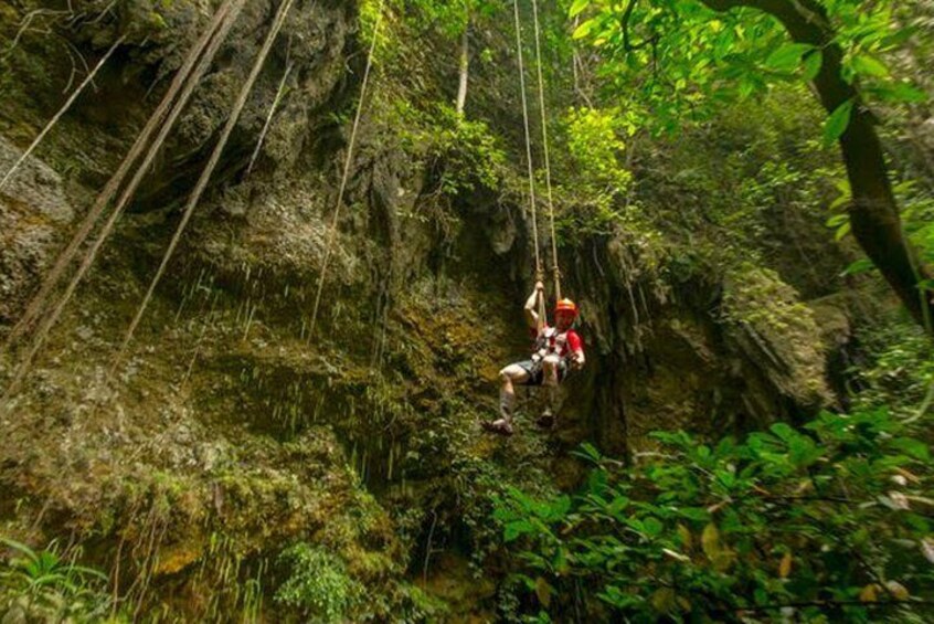 Adrenaline test down the Singa Cave