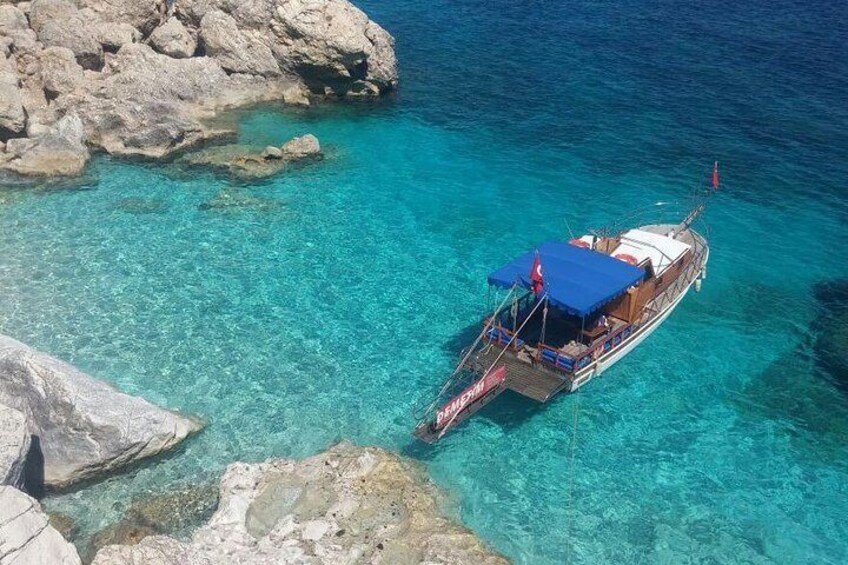 Boat trip from Adrasan to Suluada island, Antalya region