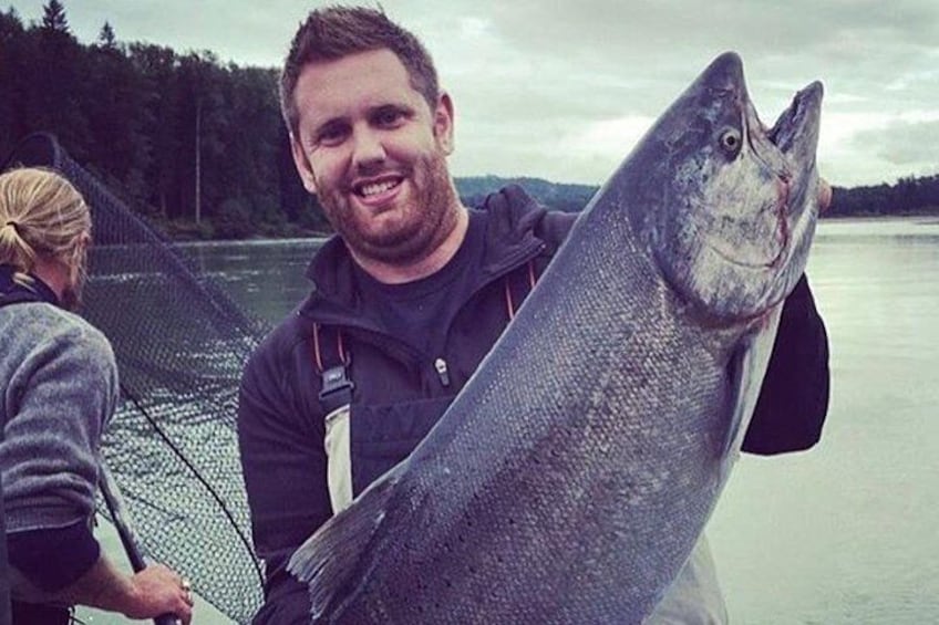 Sturgeon fishing on the Fraser river