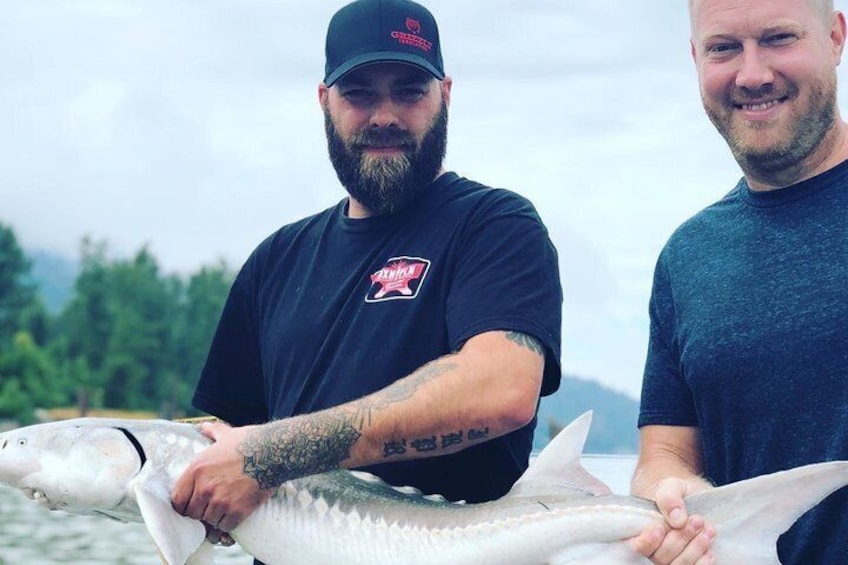 Sturgeon fishing on the Fraser river