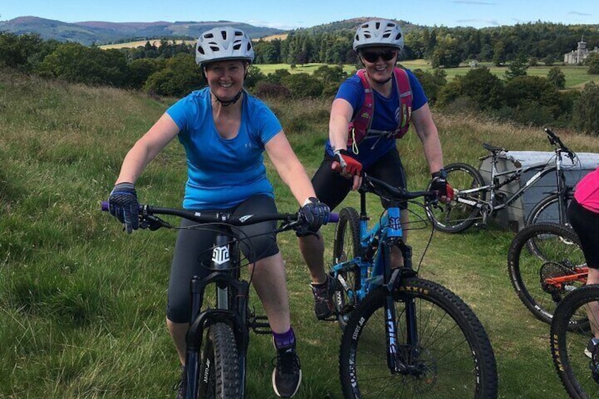 First time mountain bikers on the Dunecht Estate, Aberdeenshire.