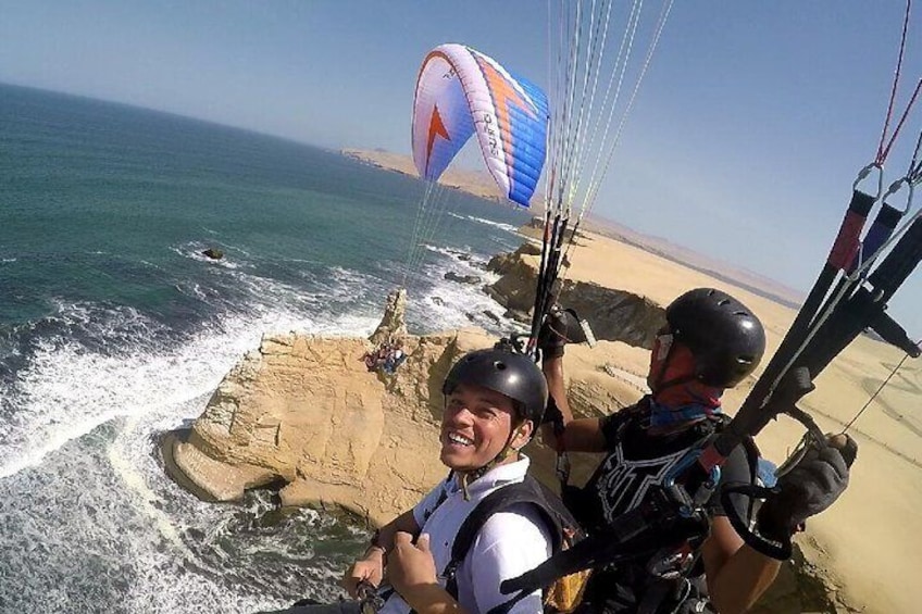 Paragliding Flight at Paracas National Reservation