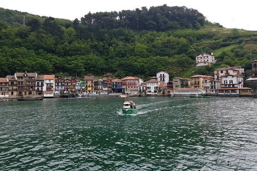 Crossing the Bay of Pasaia by boat