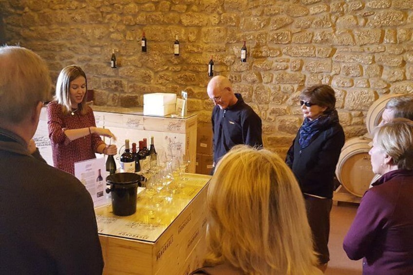 Tasting in a vinery