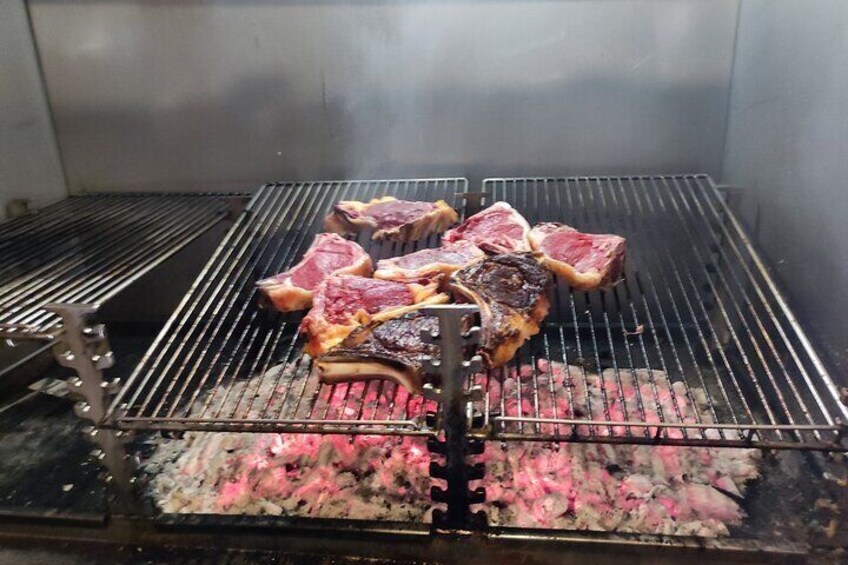 Traditional meal in a Basque Cider House from San Sebastian