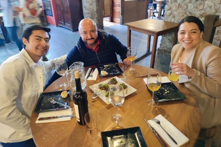 Traditional meal in a Basque Cider House from San Sebastian