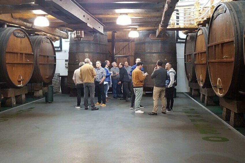 People at the barrel room