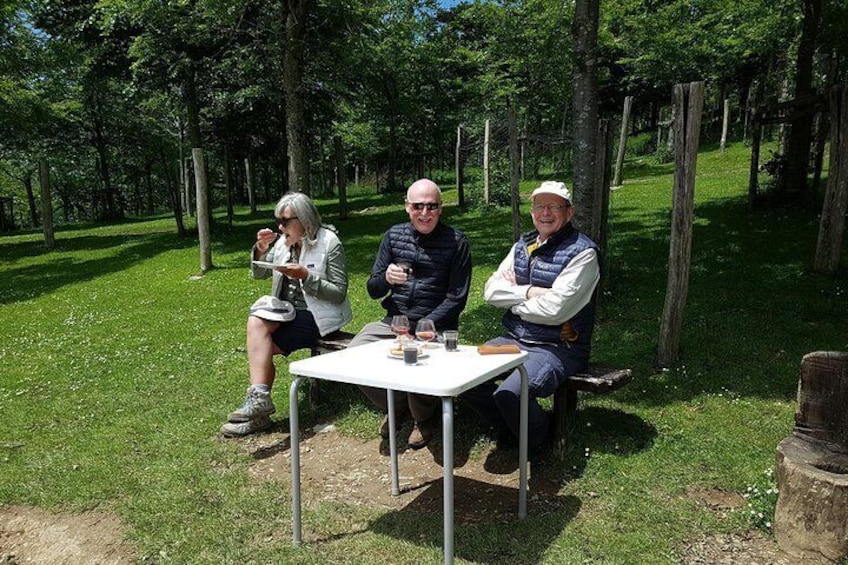 Having some rest after the hike to Mount Hernio