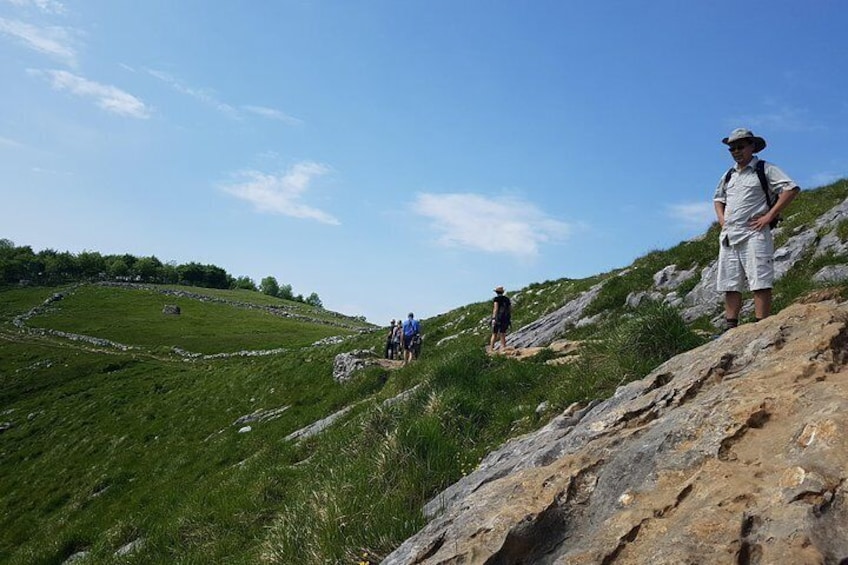 Admiring the views during the hike to Mount Hernio