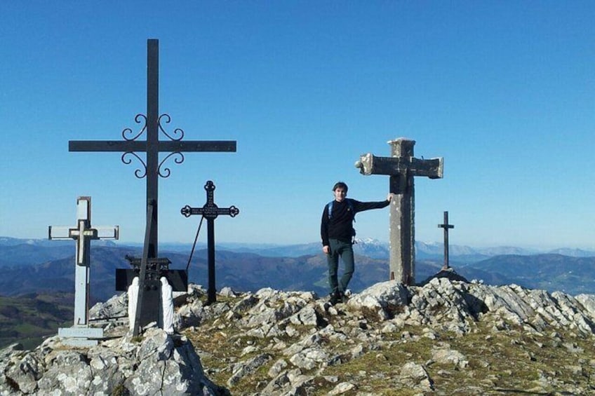 Crosses at the summit of Mount Hernio