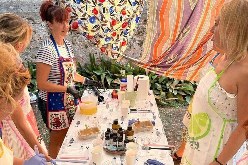 Soap Making Workshop in a Charming Garden