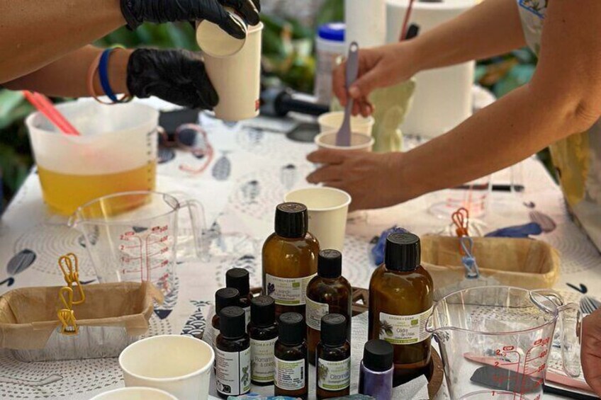 Soap Making Workshop in a Charming Garden