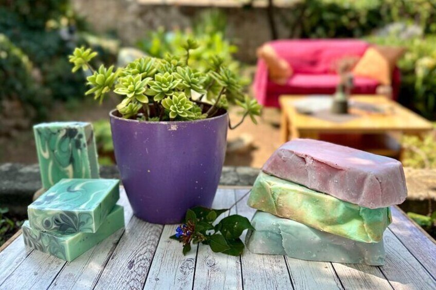 Soap Making Workshop in a Charming Garden