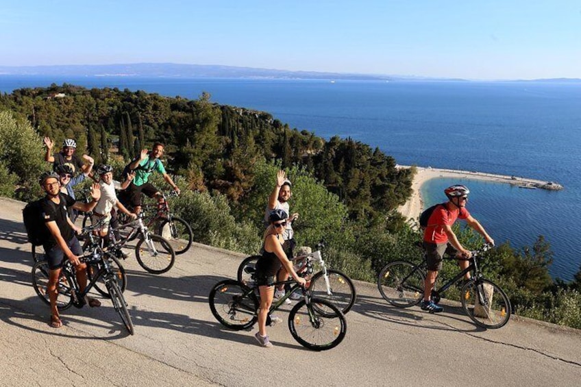 Climbing Marjan hill with beach and island view