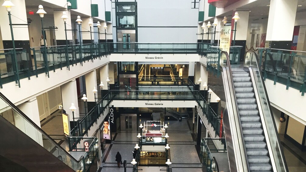 underground mall layers in Montreal