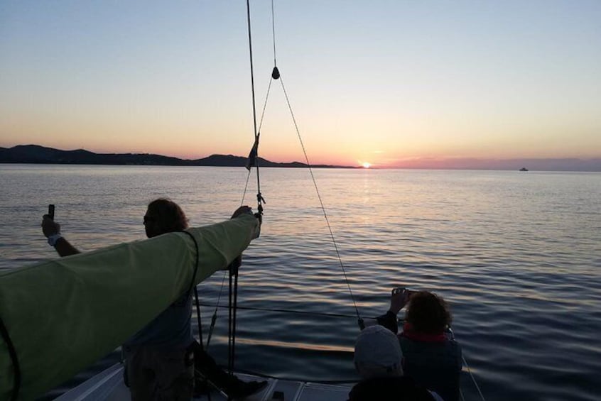 Experience Romantic Sunset under the sails on sail yacht around Hvar-small group