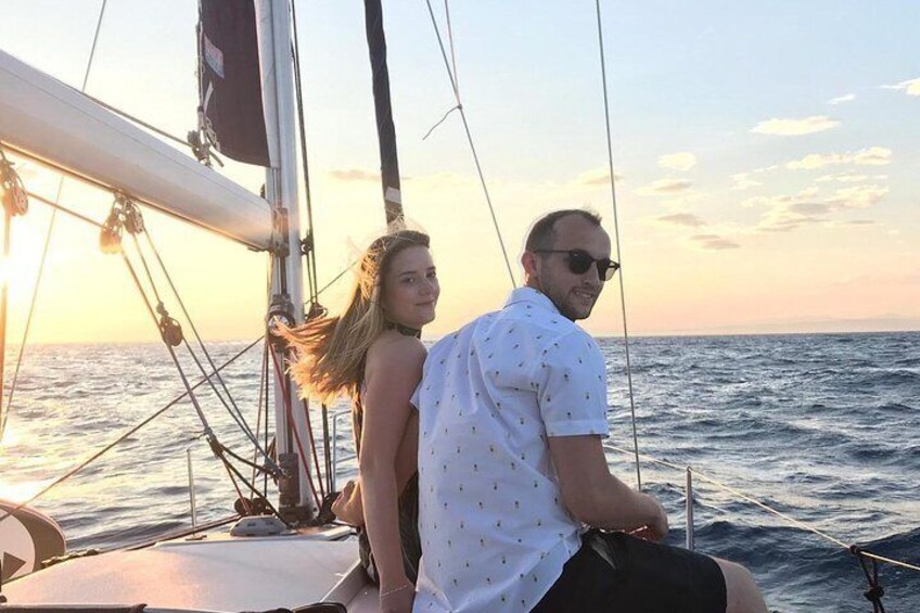 Experience Romantic Sunset under the sails on sail yacht around Hvar-small group