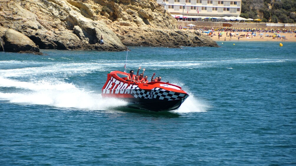 Jetboat off the coast of Algarve