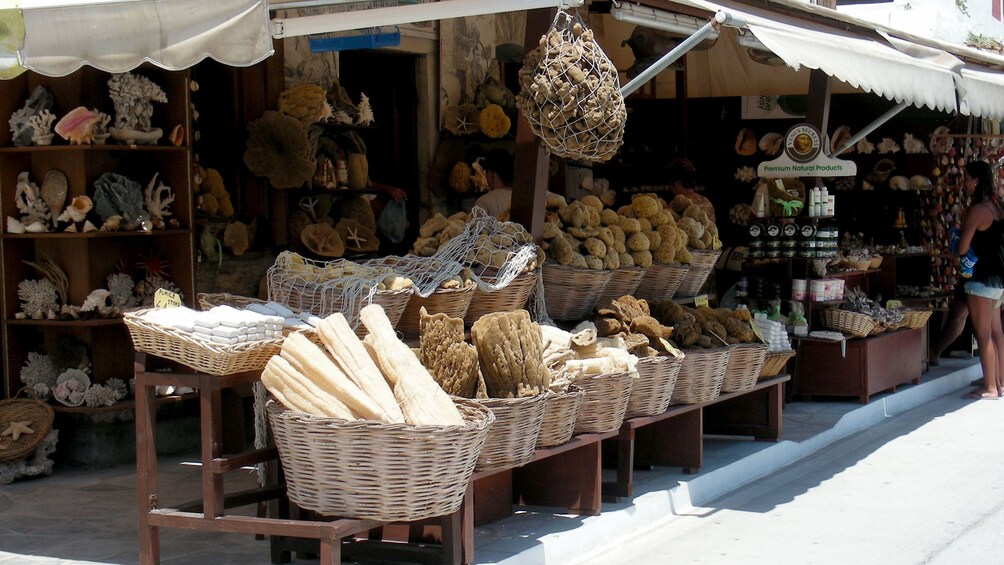 reefs and seashells at the market on Symi Island in Greece