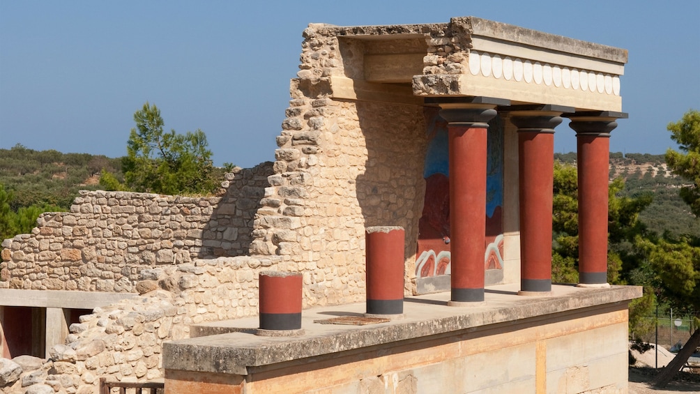 Close view of Knossos in Heraklion 