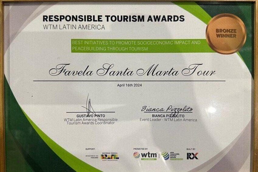 Responsible Tourism Awards Bronze Winner 2024