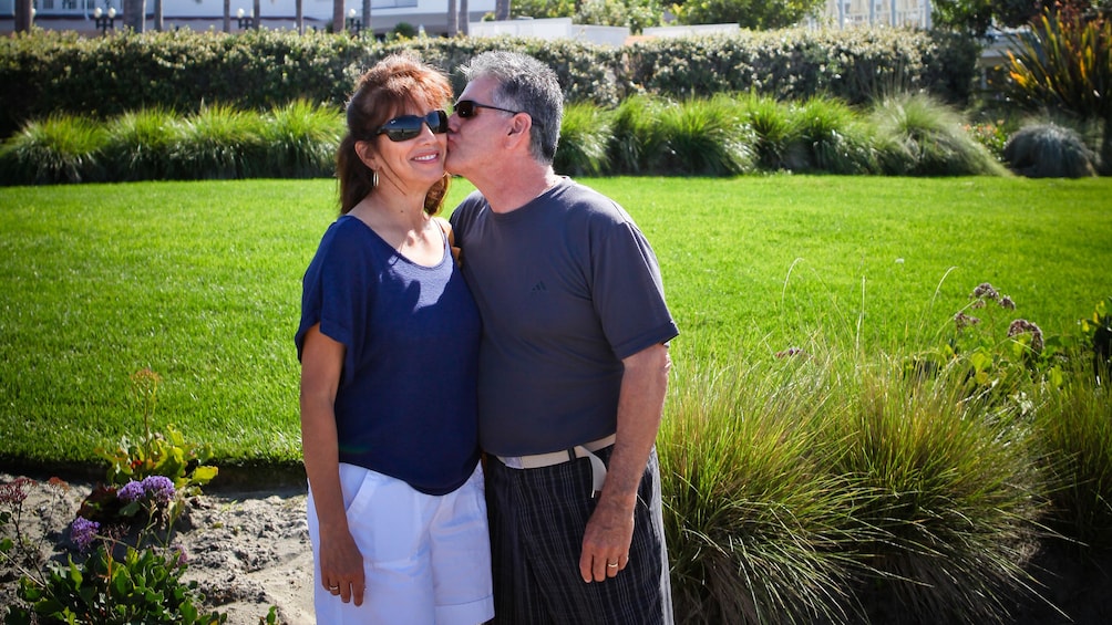 Couple posing at Coronado near San Diego California