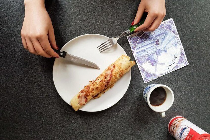 Enjoy authentic Dutch pancakes