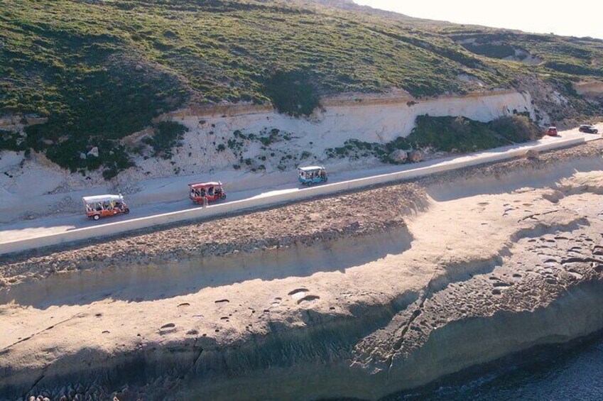 Gozo Tuk Tuk Chauffered Tour w/crossing & return by Yippee Island Hopper boat