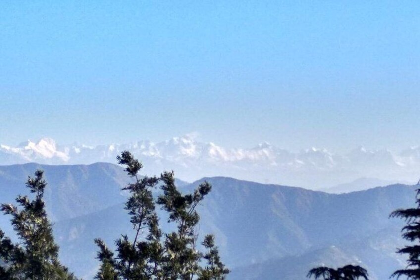 Snow Capped Himalayan Views form the Temple 