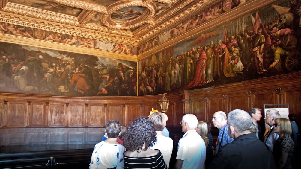 Interior art in Saint Mark's Basilica in Venice Italy