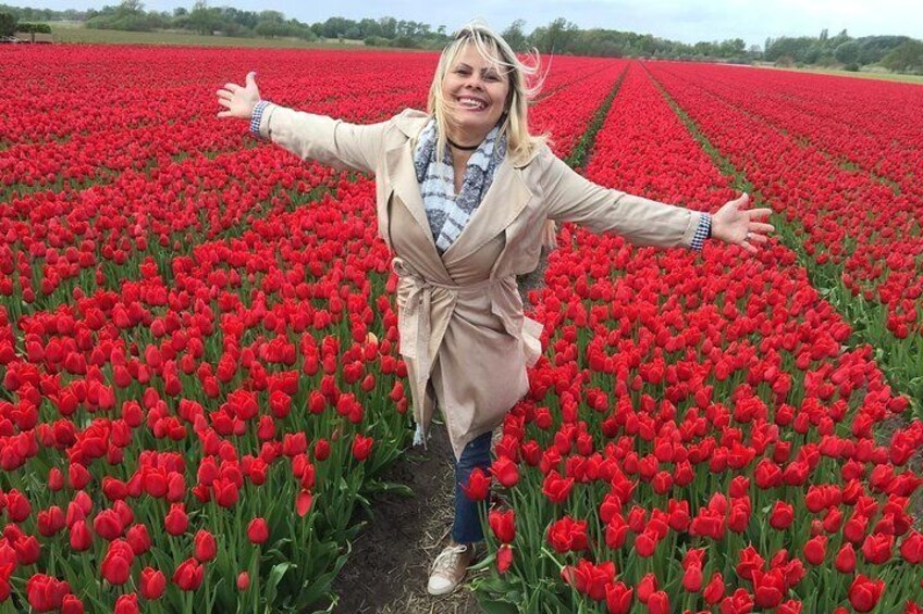 Tulips Flowerfields + Zaanse Schans Windmills + Volendam + Marken + Edam