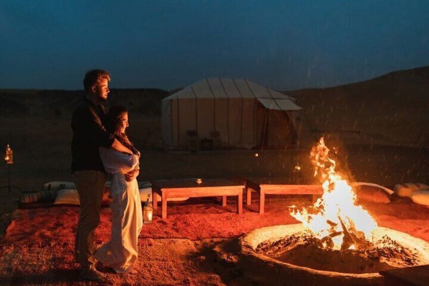 Magical dinner and camel ride on sunset in Desert Marrakech 