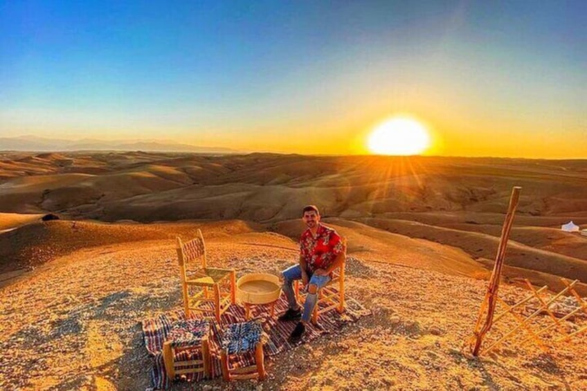 Magical dinner and camel ride on sunset in Desert Marrakech : All inclusive