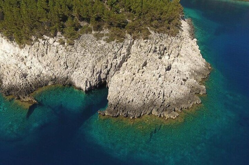 Vis Island & Blue Cave Grotto Private Yacht tour from Korcula island