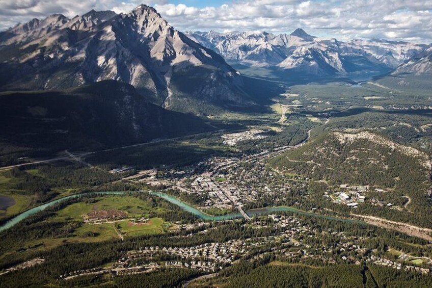 Banff Town view from Mt Sulphur 