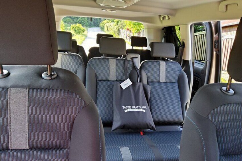 Private transportation by comfortable minivan