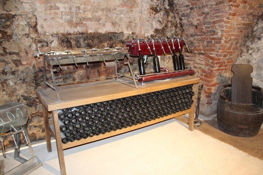 Exhibition of historical wine making tools