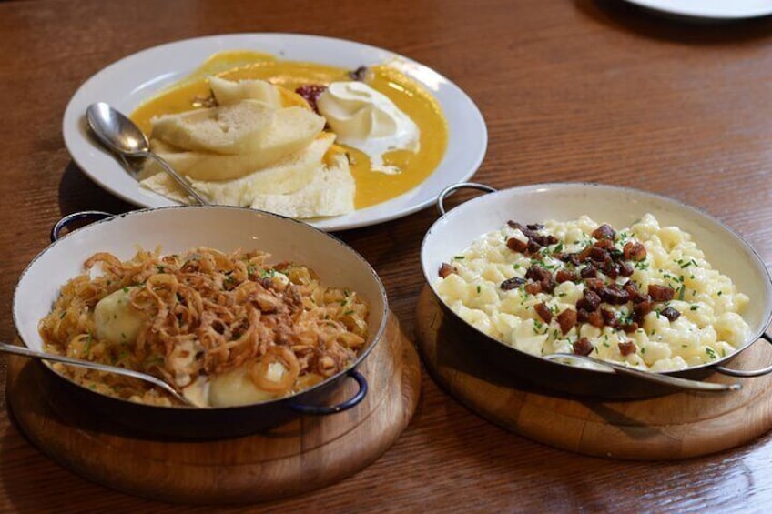 Traditional Slovakian cuisine_Bryndzove halusky, pirohy, svieckova