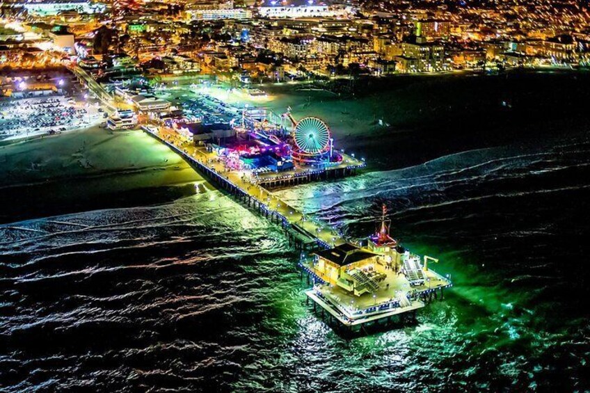 Santa Monica Pier at night