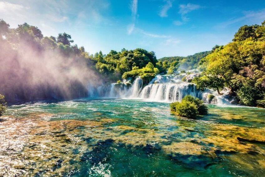 Krka Waterfalls tour - From Okrug Gornji and Trogir