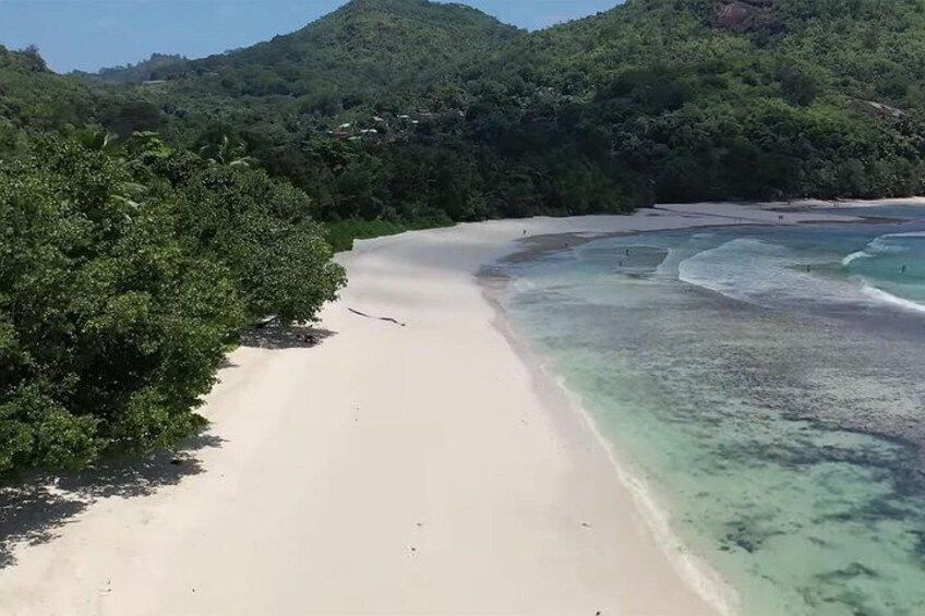 One of the beaches on Mahe / Seychelles that we will visit with you