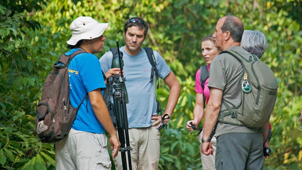 Show item 1 of 10. Hiking with camera equipment at the national park in Jaco