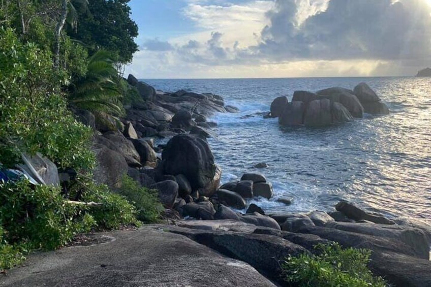 Granite rocks near the rock pool