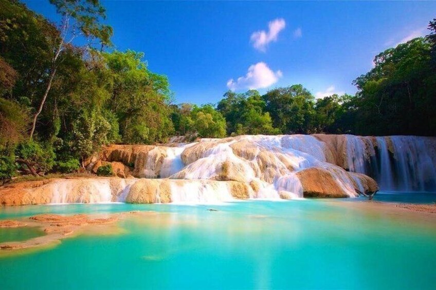 Waterfalls Agua Azul and Misol-ha