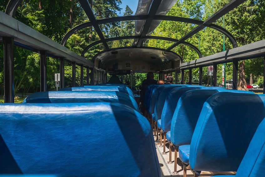 Interior of Hop-On Hop-Off bus 