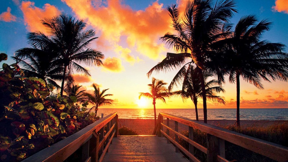 Sunset at a beach in Key West