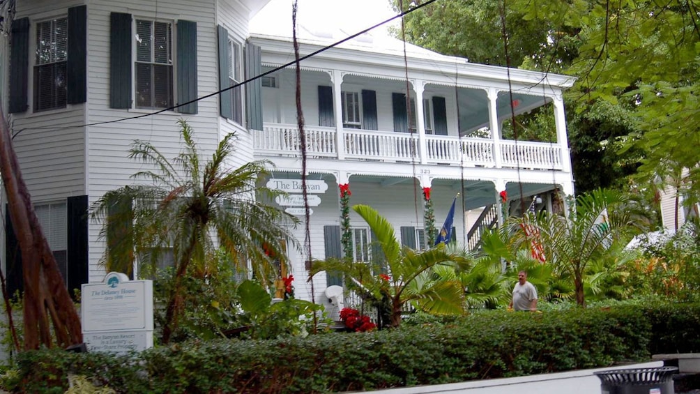 Outside a historic home in Key West